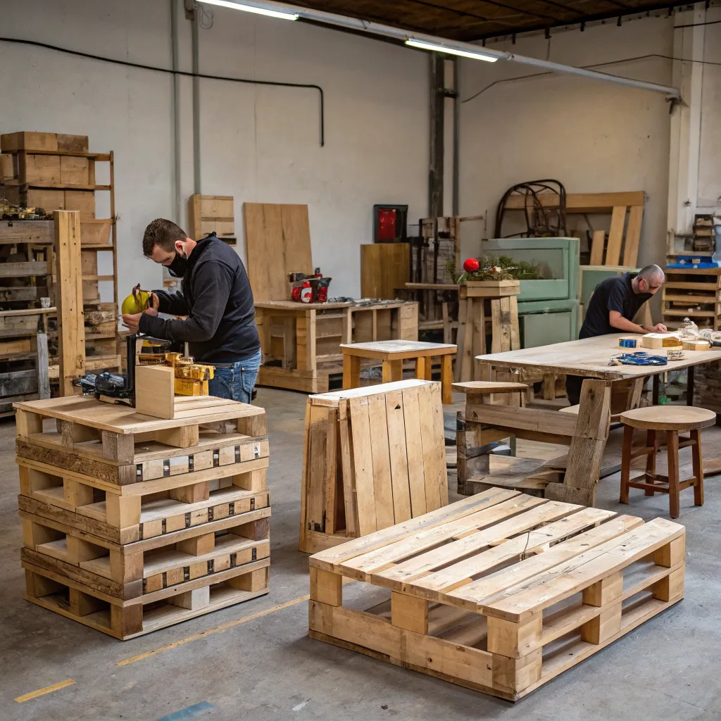 Pallet furniture workshop