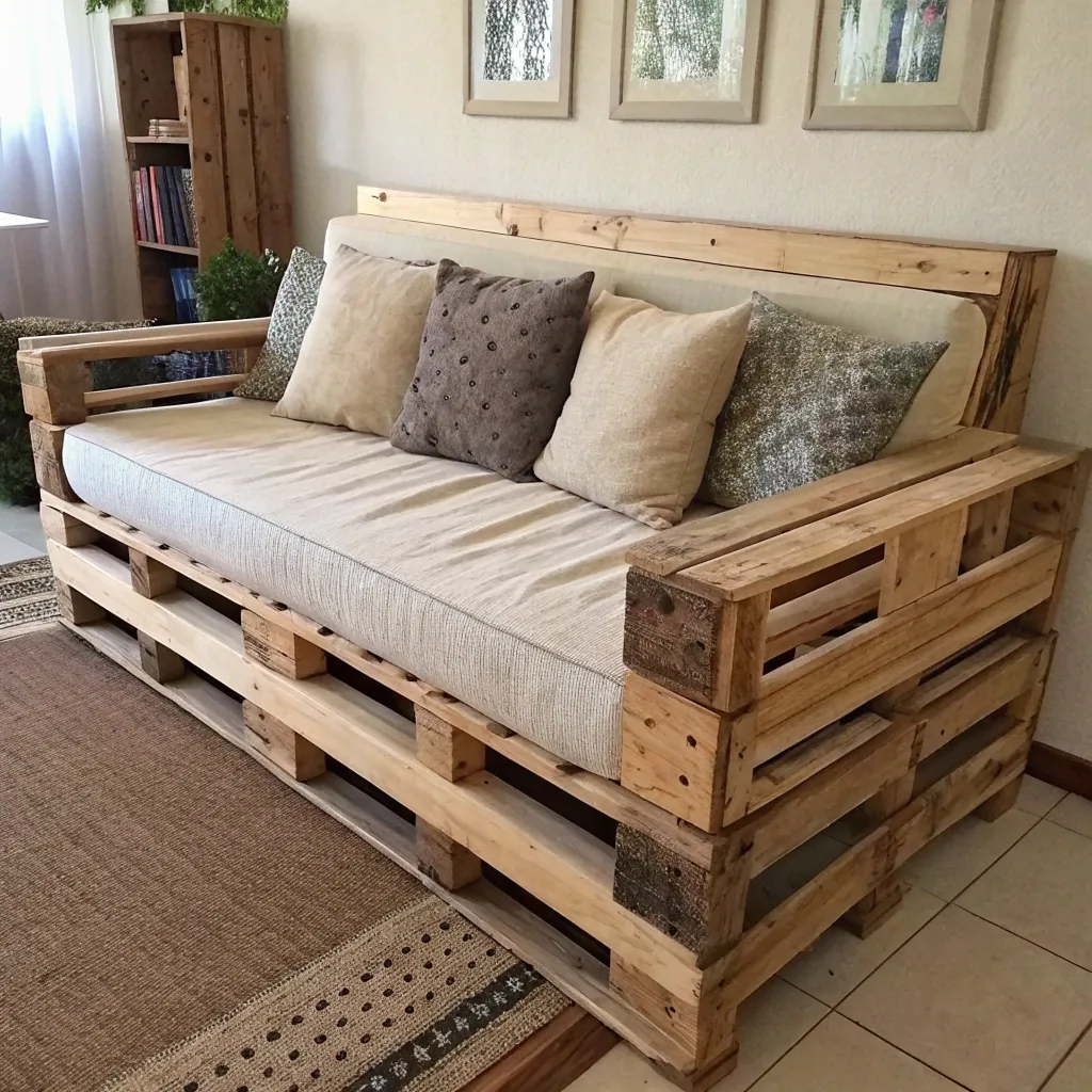 A beautifully crafted pallet sofa