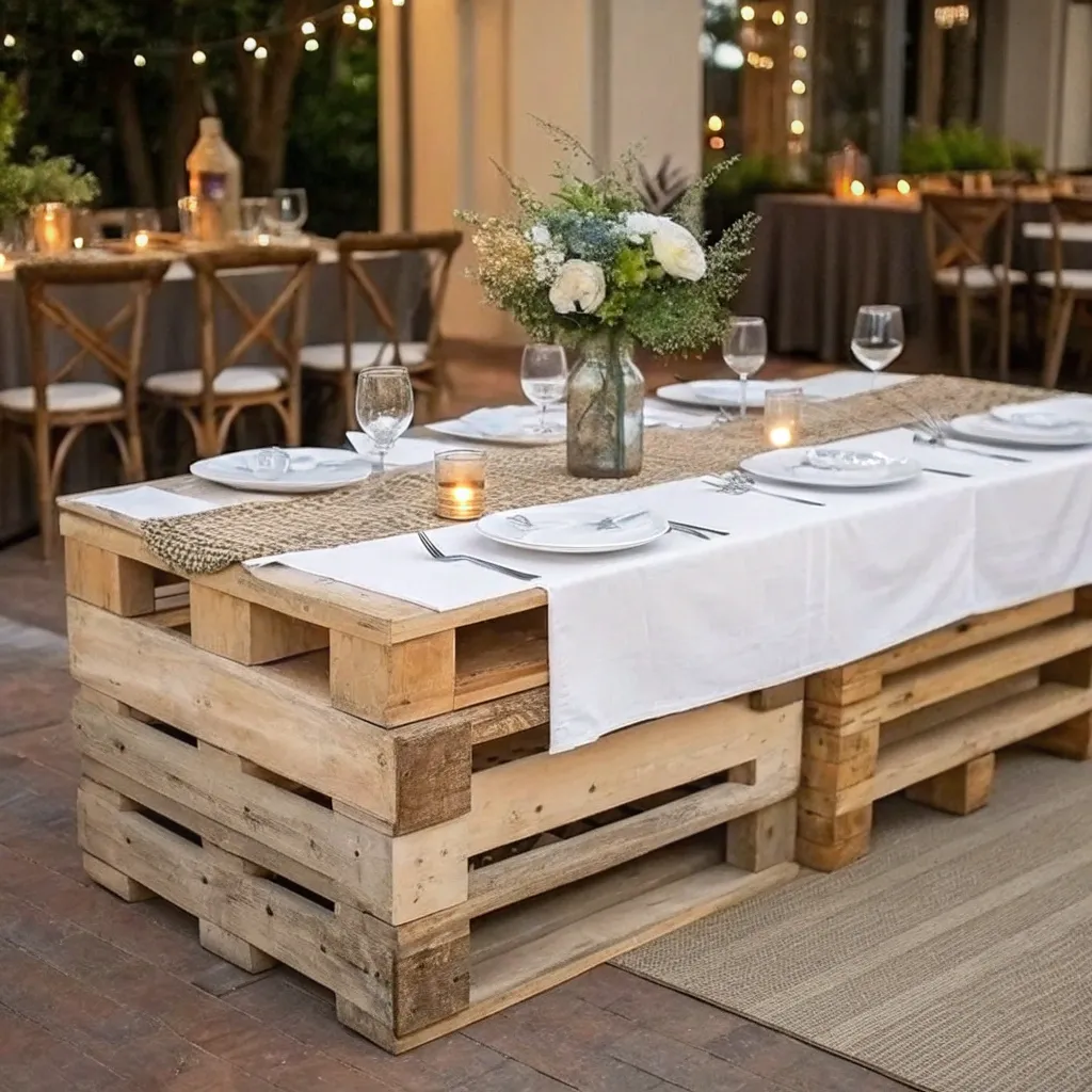 Elegant pallet dining table